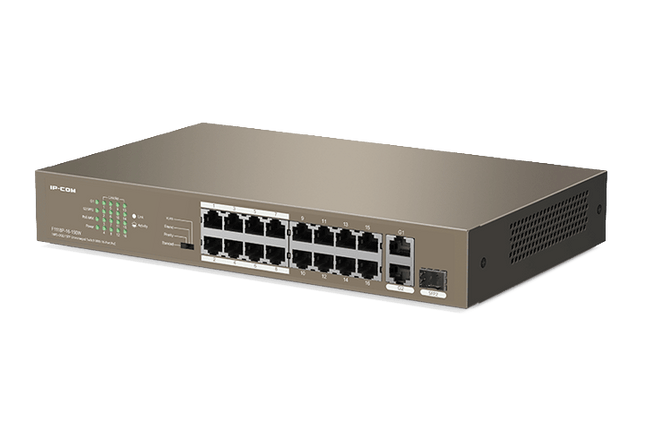 F1118P-16-150W 16FE+2GE/1SFP Unmanaged Switch With 16-Port PoE-IP-COM-World Wide Wireless