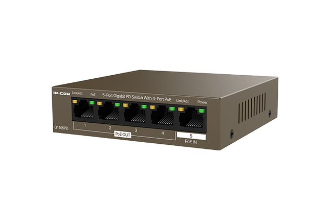 G1105PD 5-Port Gigabit PD Switch With 4-Port PoE-IP-COM-World Wide Wireless