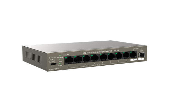 G1110PF-8-102W 9GE+1SFP Ethernet Unmanaged Switch With 8-Port PoE-IP-COM-World Wide Wireless