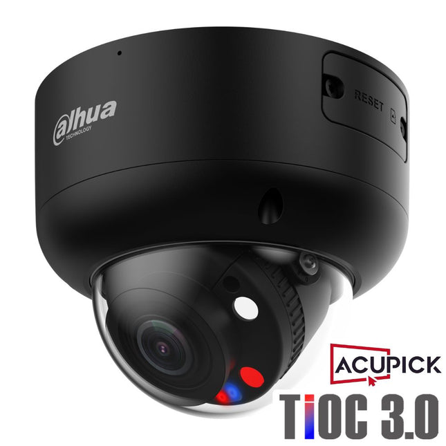 Dahua DH-IPC-HDBW3649R1-ZAS-PV-ANZ-S2-BLK – 6MP Smart Dual Light Vari-focal Dome Camera, Active Deterrence, SMD 4.0, Two-Way Audio, IP67/IK10