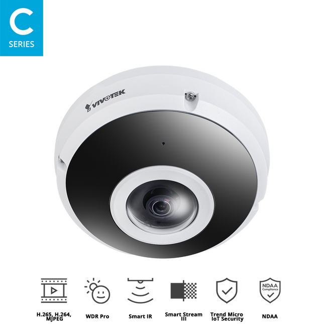Vivotek FE9380-HV 5MP Fixed Fisheye Camera