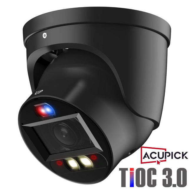 Dahua IPC-HDW3849H-ZAS-PV-ANZ-S2-BLK Security Camera: 8MP TiOC 3.0 Turret, 2.7-13.5mm, WizSense, Smart Dual Light, AcuPick, SMD 4.0, IP67