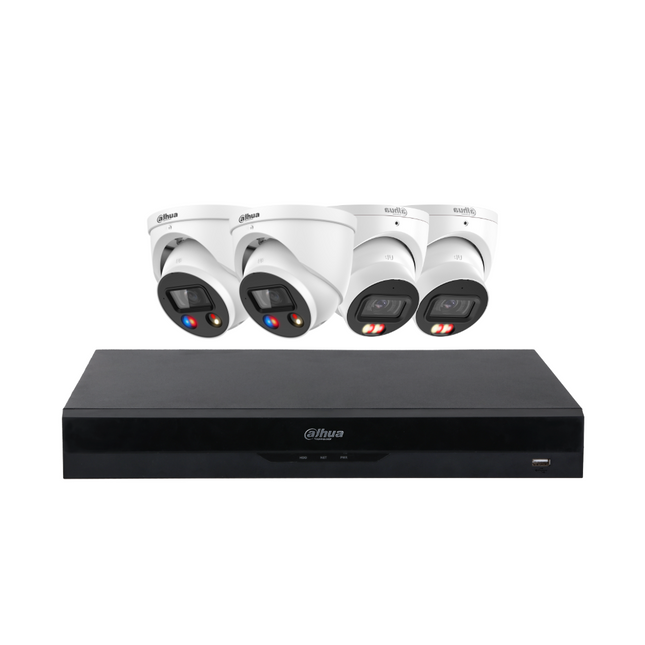 Dahua CCTV Kit: 2x HDW3867EM-S-IL-ANZ, 2x TIOC 3.0, SMD 4.0, Siren & Lights, Smart Dual Light
