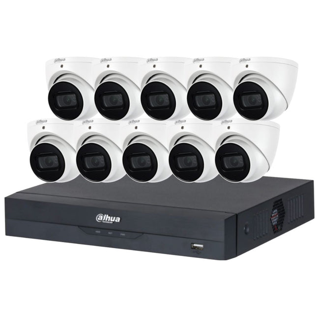 Dahua CCTV Kit: 10x HDW2541EMP-AS-ANZ, SMD, Mic, IR 30m