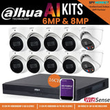 Dahua TiOC x 3X66 Security System: 2x TiOCs + 8x 6MP AI Cams, 16CH WizSense NVR + HDD