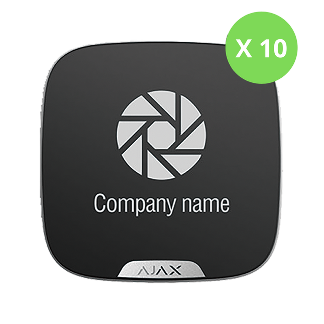 Ajax AJAX-39278 Batch of SS DD BrandPlates (10 pcs) (Black)