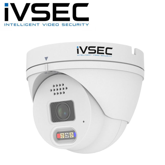 IVSEC Security Camera: 12MP, 3.6mm, Active Deterrence, Two-Way Audio, IP67 - NC340ADXB