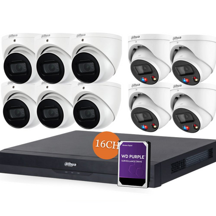 Dahua CCTV Kit: 6x HDW3666EMP-S-AUS, 4x TIOC 3.0, SMD 4.0, Starlight, Siren & Lights