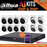 Dahua TiOC x 3X66 Security System: 4x TiOCs + 8x 6MP AI Cams, 16CH WizSense NVR + HDD