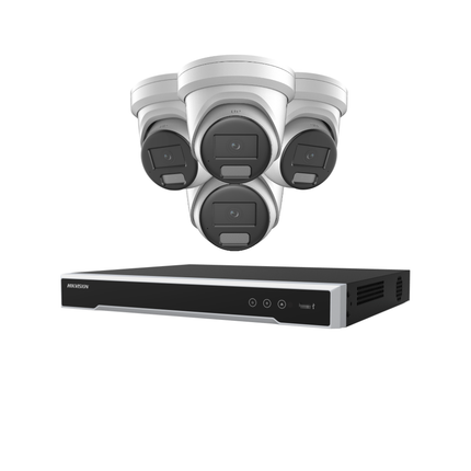 Hikvision Security Kit: 4x 6MP DarkFighter Turrets, M-Series Pro NVR - DS-2CD2366G2H-IU