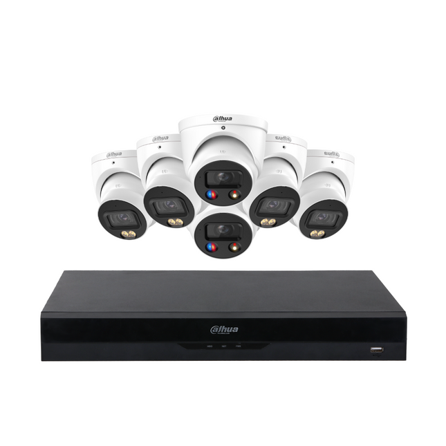 Dahua CCTV Kit: 4x HDW2549EMP-S-PRO-ANZ, 2x TIOC 3.0, SMD 4.0, Siren & Lights, Smart Dual Light