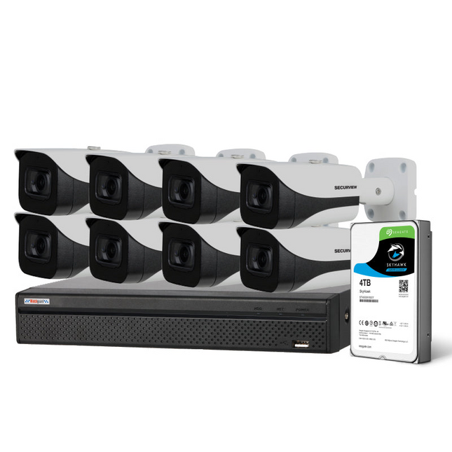 Watchguard Compact 16 Channel 8.0MP HDCVI Surveillance Kit (8 x Fixed Cameras, 4TB HDD) - CVRKIT-C1684F-8