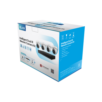 HiLook 6MP 4-Channel PoE Kit with 4x Turret Cameras - IK-4246TH-MM/P