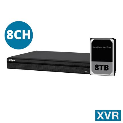 Dahua 8CH XVR with 8TB - DH-XVR5108HS-4KL-I3-S2-8TB