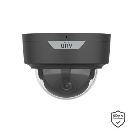 Uniview Security Camera: 8MP Dome Black, 2.8mm Fixed, Smart IR, IP67 - IPC328SS-ADF28K-I1-BK