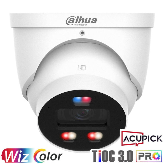 Dahua IPC-HDW3649H-AS-PV-PRO-ANZ – 6MP AI Turret, TiOC 3.0 AcuPick, Red/Blue Lights & Siren, Full-Colour Night