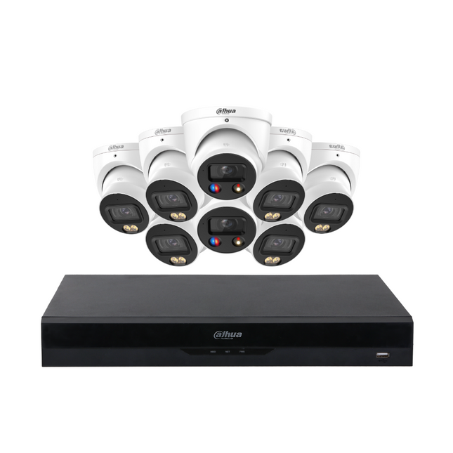 Dahua CCTV Kit: 6x HDW2549EMP-S-PRO-ANZ, 2x TIOC 3.0, SMD 4.0, Siren & Lights, Smart Dual Light