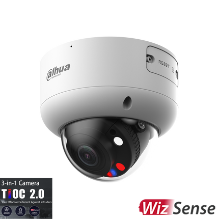 Dahua DH-IPC-HDBW3849R1-ZAS-PV 8MP TiOC 2.0 Active Deterrence Dome Motorised Camera