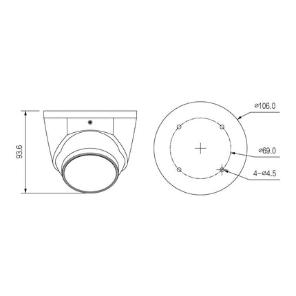 Watchguard LA-Series 6.0MP Fixed AI Turret Camera