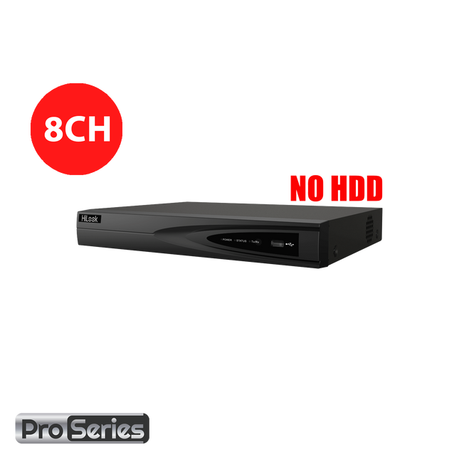 HiLook 8-Channel NVR - NVR-108MH-K-8P