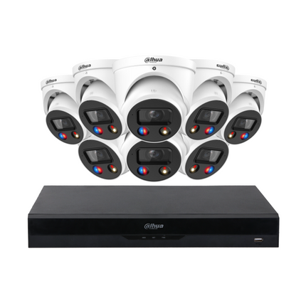 Dahua Security Kit: 8x TiOC 3.0 Turrets, SMD 4.0, Siren & Lights