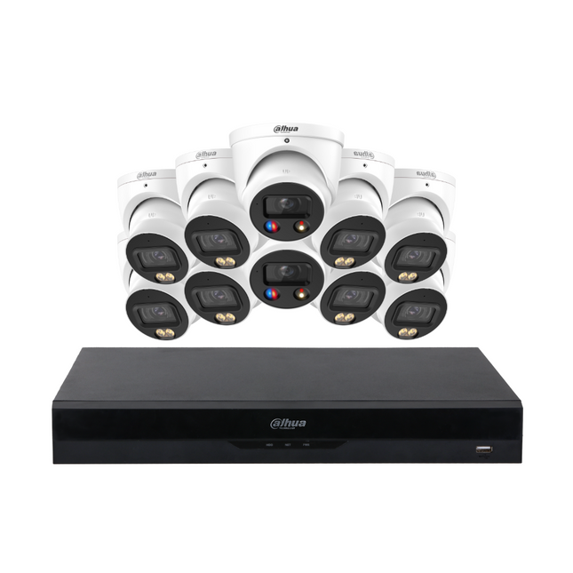 Dahua CCTV Kit: 8x HDW2549EMP-S-PRO-ANZ, 2x TIOC 3.0, SMD 4.0, Siren & Lights, Smart Dual Light