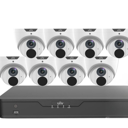 Uniview LightHunter Security System: 8x 6MP Turret Cams, 8CH 4K NVR
