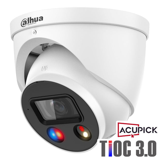 Dahua IPC-HDW3649H-AS-PV-ANZ-S2 Security Camera: 6MP TiOC 3.0 Turret, 2.8mm, WizSense, Smart Dual Light, AcuPick, SMD 4.0, IP67
