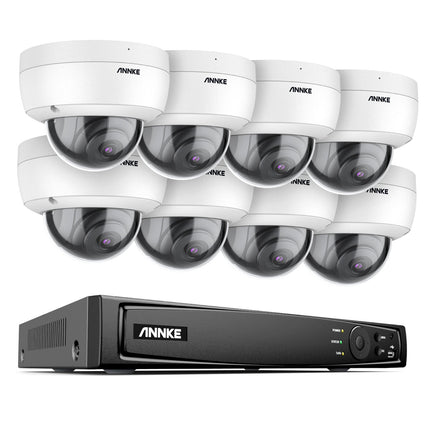 Annke Security Kit: 8x 8MP Dome Cameras, 16CH NVR, Smart Dual Light, AI Detect, Mic