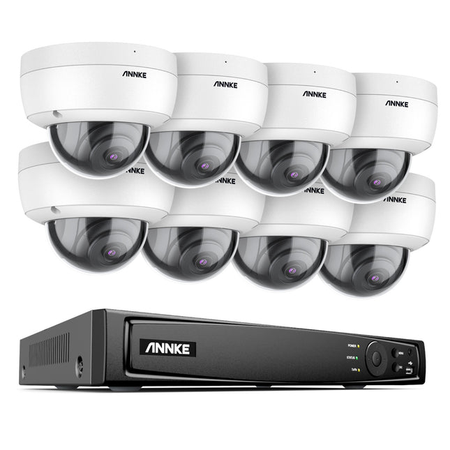 Annke Security Kit: 8x 8MP Dome Cameras, 16CH NVR, Smart Dual Light, AI Detect, Mic