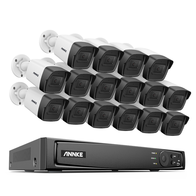 Annke Security Kit: 16x 2MP Bullet Cameras, 16CH NVR, Smart Dual Light, AI Detect, Mic