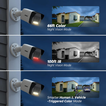 Annke Security Kit: 4x 5MP Bullet Cameras, 8CH NVR, Smart Dual Light, AI Detect, Mic
