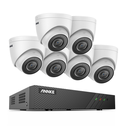 Annke Security Kit: 6x 6MP Turret Cameras, 8CH NVR, Smart Dual Light, AI Detect, Mic