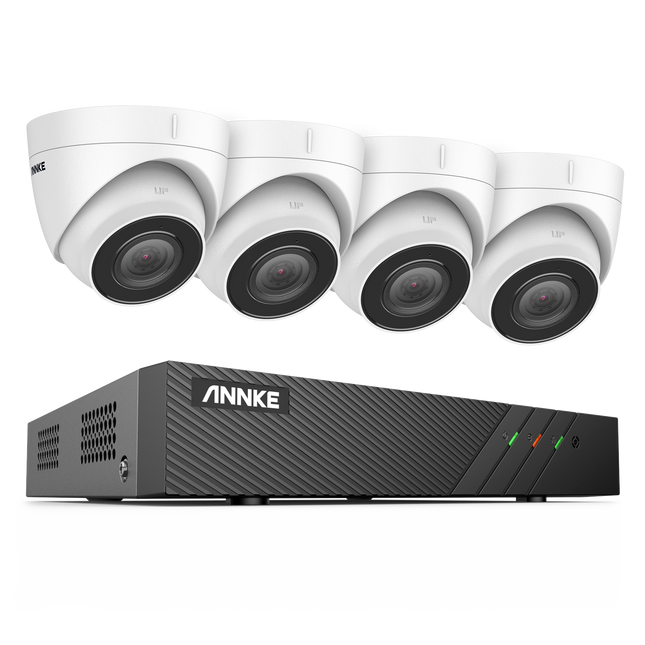 Annke Security Kit: 4x 5MP Turret Cameras, 8CH 5MP NVR, Smart Dual Light, AI Detect, Mic
