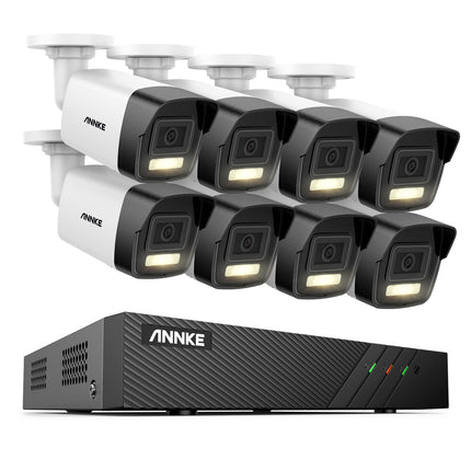 Annke Security Kit: 8x 6MP Bullet Cameras, 8CH NVR, Smart Dual Light, AI Detect, Mic
