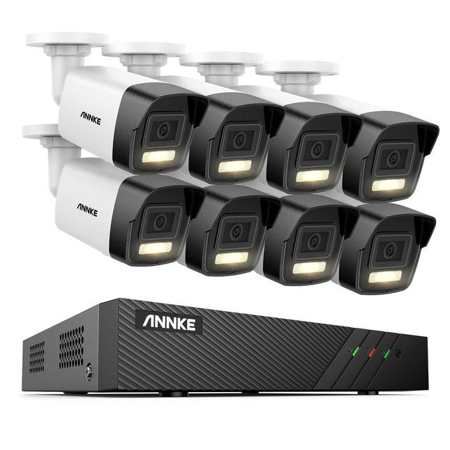 Annke Security Kit: 8x 6MP Bullet Cameras, 8CH NVR, Smart Dual Light, AI Detect, Mic