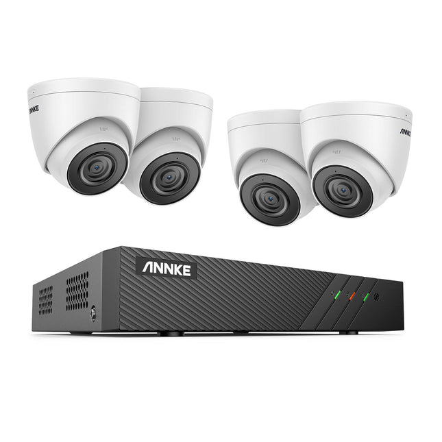 Annke Security Kit: 4x 2MP Turret Cameras, 8CH NVR, Smart Dual Light, AI Detect, Mic
