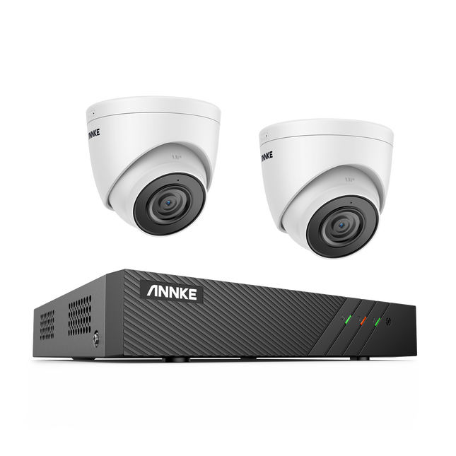 Annke Security Kit: 2x 2MP Turret Cameras, 8CH NVR, Smart Dual Light, AI Detect, Mic
