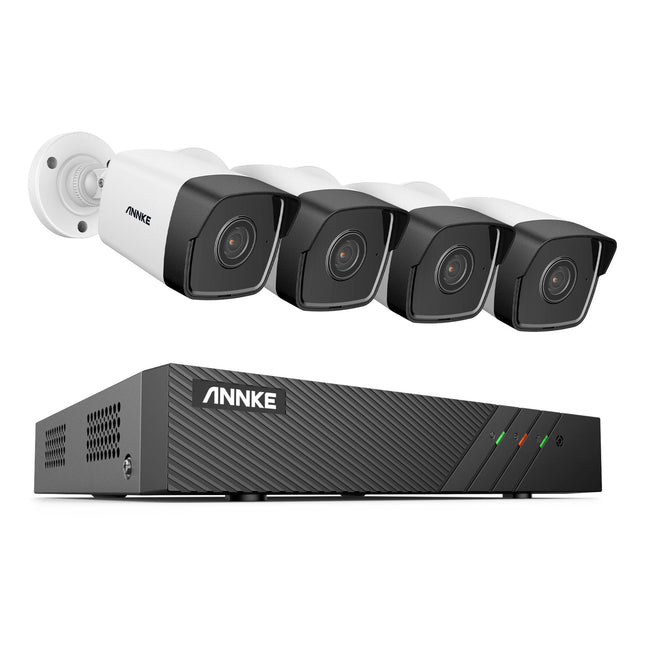 Annke Security Kit: 4x 2MP Bullet Cameras, 8CH NVR, Smart Dual Light, AI Detect, Mic
