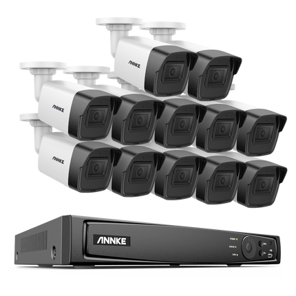 Annke Security Kit: 12x 2MP Bullet Cameras, 16CH NVR, Smart Dual Light, AI Detect, Mic