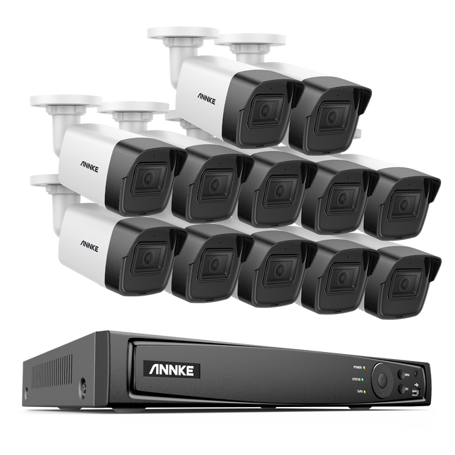 Annke Security Kit: 12x 2MP Bullet Cameras, 16CH NVR, Smart Dual Light, AI Detect, Mic