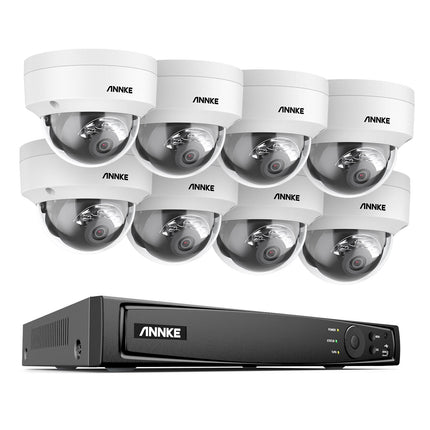 Annke Security Kit: 8x 4K Dome Cameras, 16CH 12MP NVR, Smart Dual Light, AI Detect, Mic
