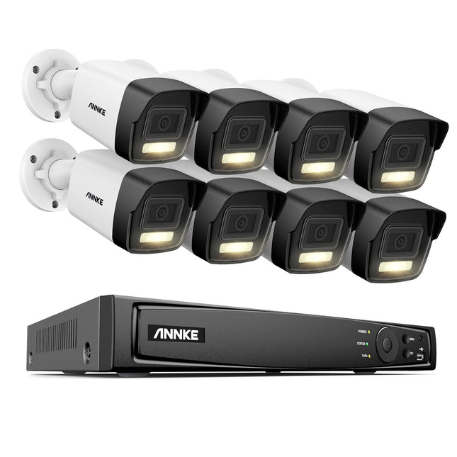 Annke Security Kit: 8x 12MP Bullet Cameras, 16CH NVR, Smart Dual Light, AI Detect, Mic