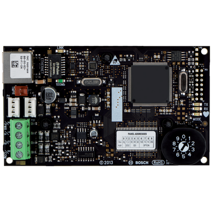 Bosch BOSB426-M Hardwired IP Ethernet Communication Module Black PCB Enclosure Mount Built In Ethernet 12VDC Suits Solution 2000/ 3000/ G Series