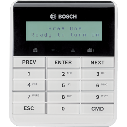 Bosch BOSB915 G-Series Hardwired Keypad Black/White Alphanum LCD with Backlit Plastic Wall Mount Sdi2 300G 12VDC