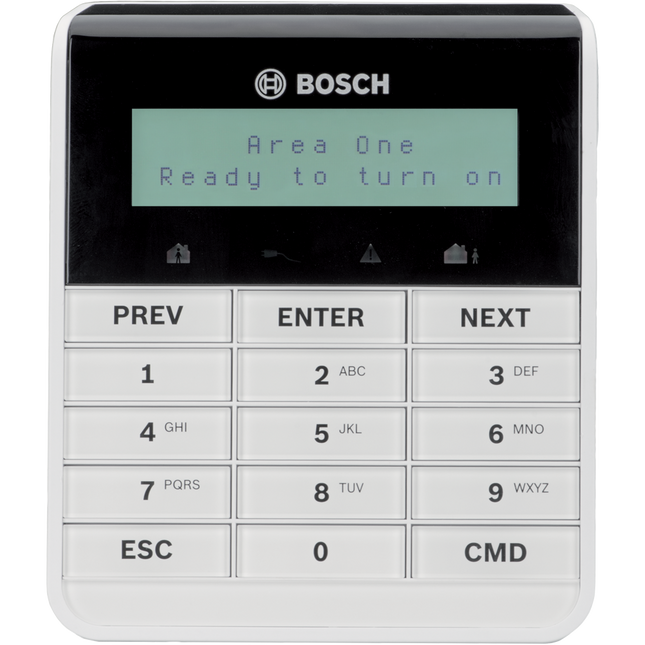 Bosch BOSB915 G-Series Hardwired Keypad Black/White Alphanum LCD with Backlit Plastic Wall Mount Sdi2 300G 12VDC