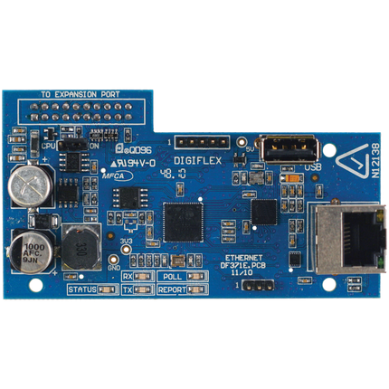 Bosch BOSCM751B Plug-In IP Ethernet Communication Module Blue PCB Enclosure Mount Built In Ethernet Suits Solution 6000/ 144 Supports Conettix &Amp; Csv-IP Reporting Formats