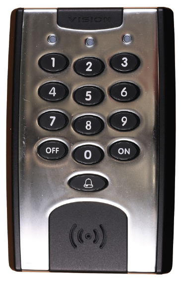 Bosch BOSCP155B Sol 6000 Hardwired Keypad with Prox 4X3 Standard Smartcard Black/Silver with Backlit Plastic Wall Mount IP65 10-14VDC