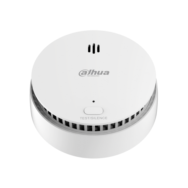 Dahua DAHI9984 Airshield Series Wireless Smoke Detector White 40m Detection Area Plastic Ceiling Mount Upto 8m Mount Height 433.1-434.6Mhz 1Xcr123A Battery (3.3V) Suits Dhi-Art-Arc3000H-03-Fw2