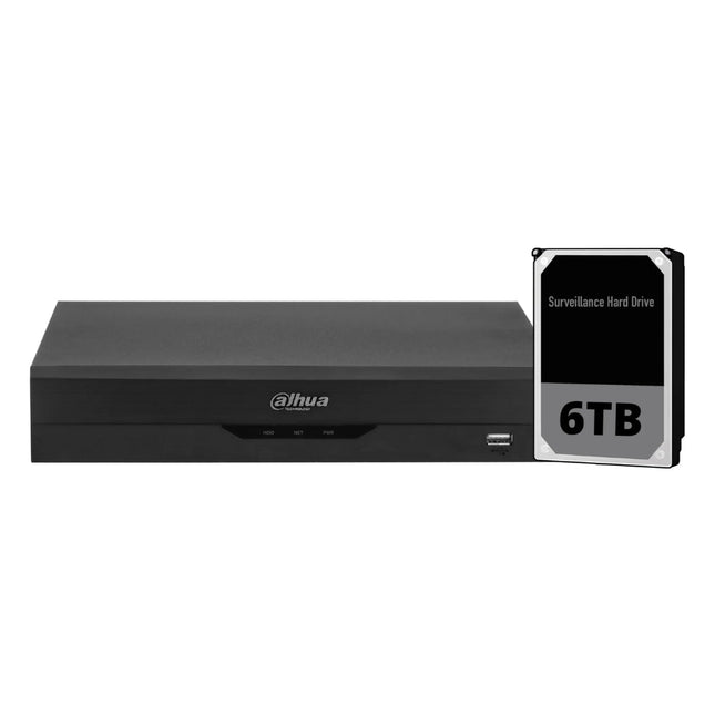 Dahua 4CH XVR with 6TB Installed - DH-XVR5104HS-4KL-I3-S2-6TB